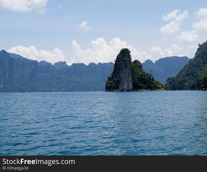 Cloud, Sky, Mountain And Ratchapapa Dam, Thailand