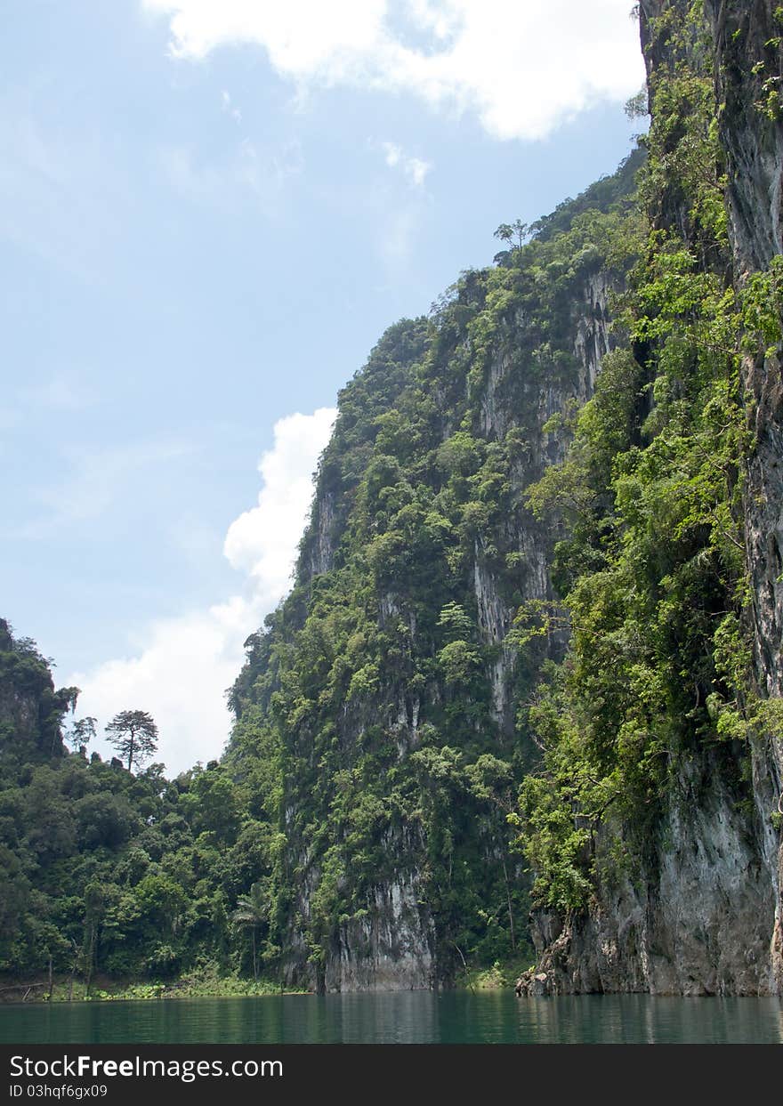 Cloud, Sky, Mountain And Ratchapapa Dam, Thailand