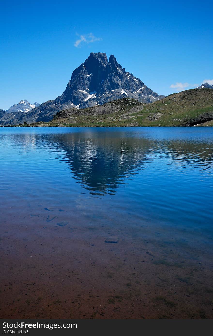 Reflection of the Ossau Peak