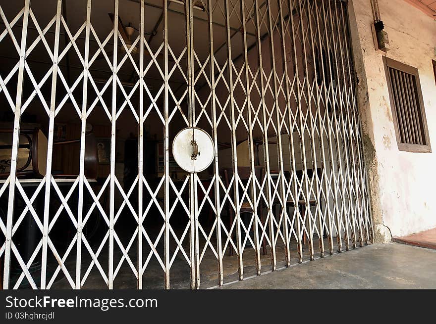 Old fashion grill door.