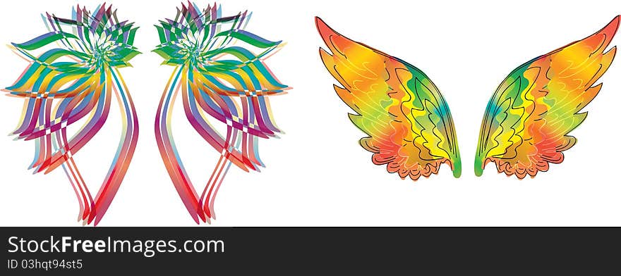 Abstract colorful wings