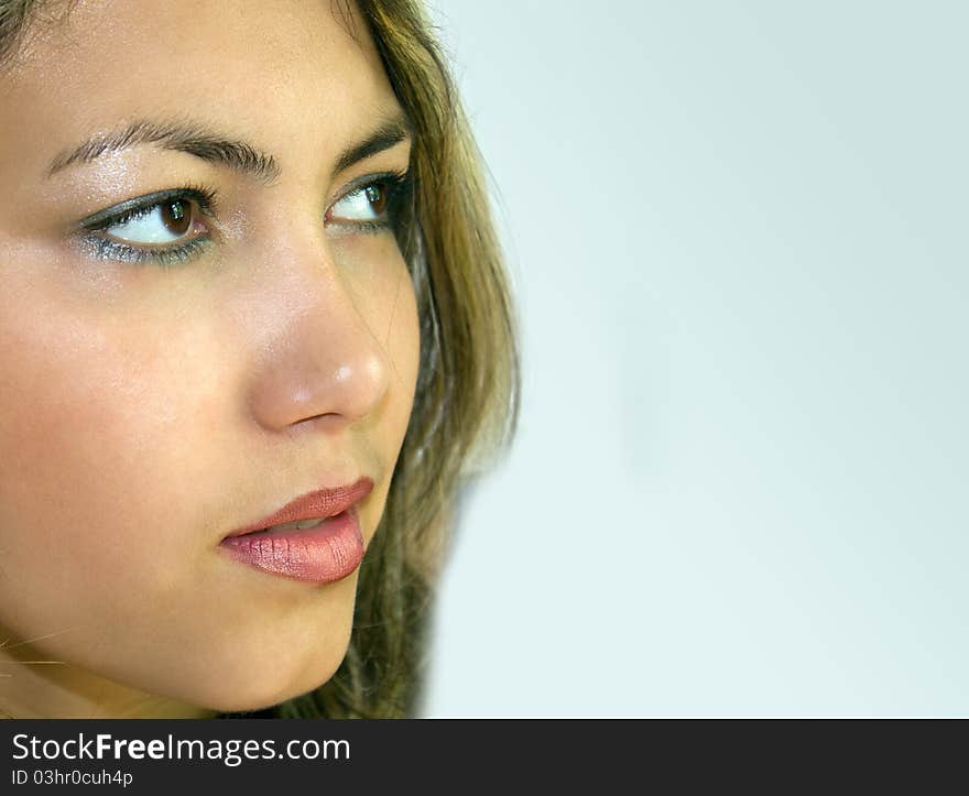 A closeup portrait of a nice girl