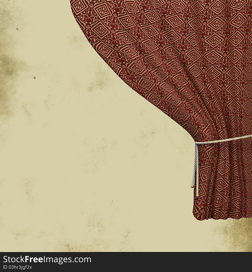 Red stage curtain