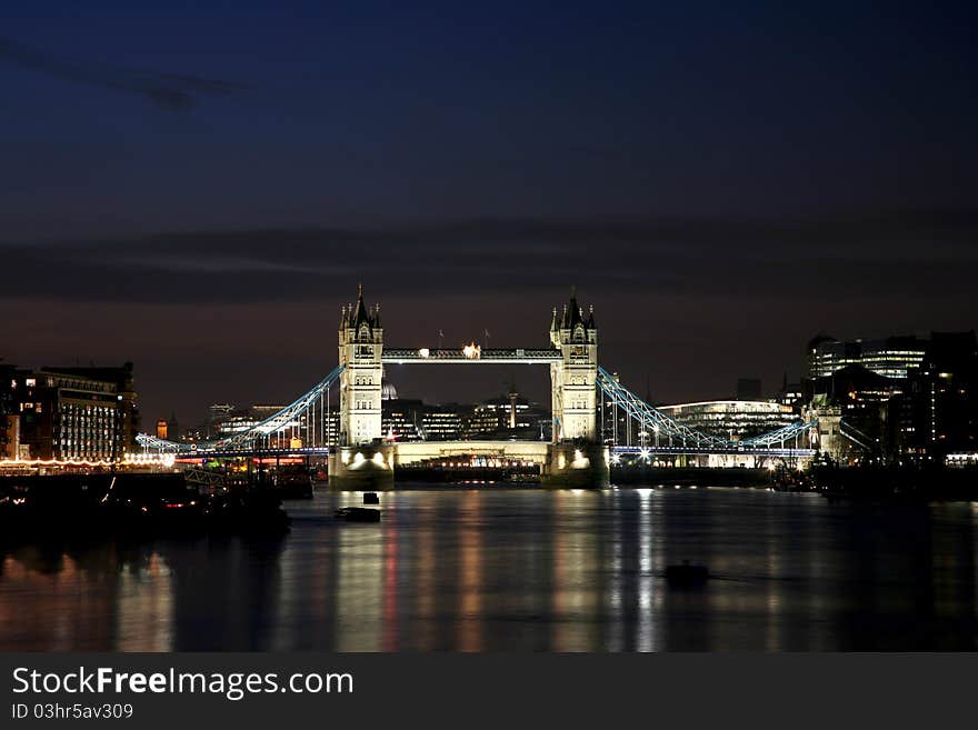 Tower Bridge At Night