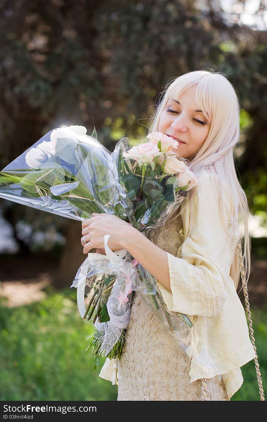 Girl With Bouquet