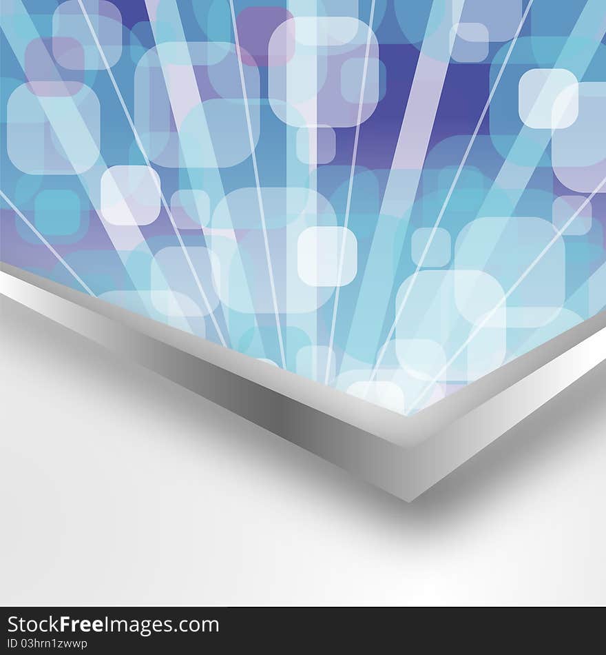 Bubble and line vector abstract background