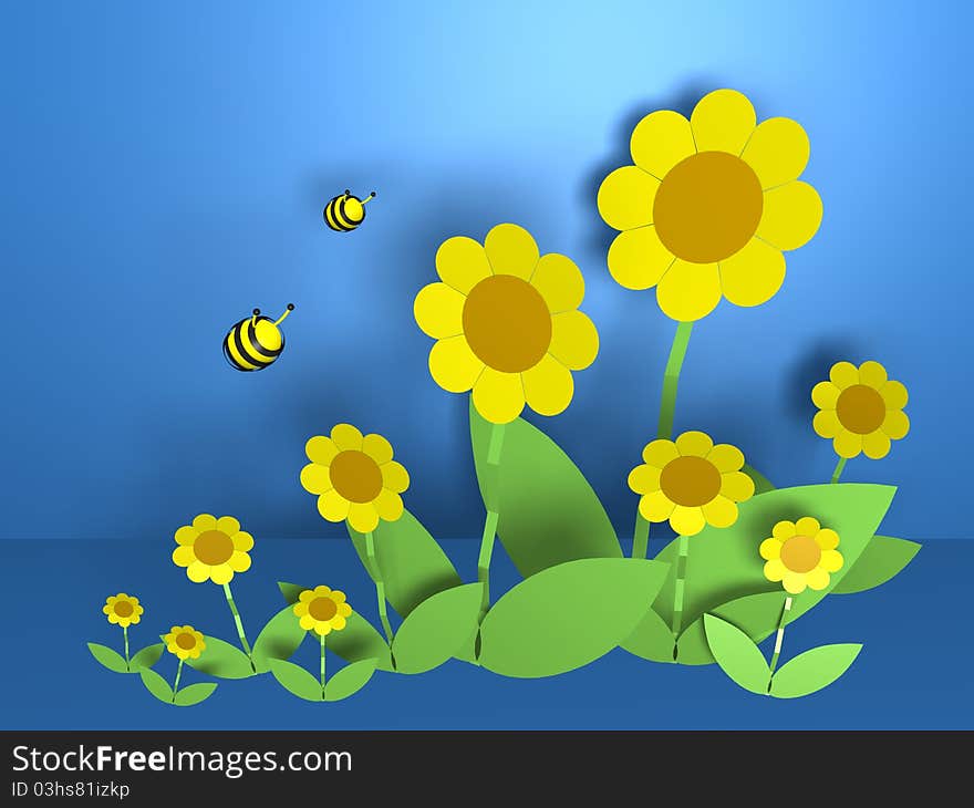 Flowers and bees