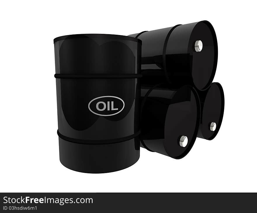 Oil barrels with mark