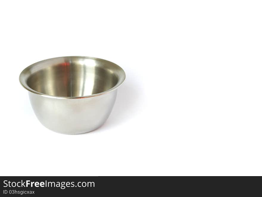 Stainless steel cup isolated