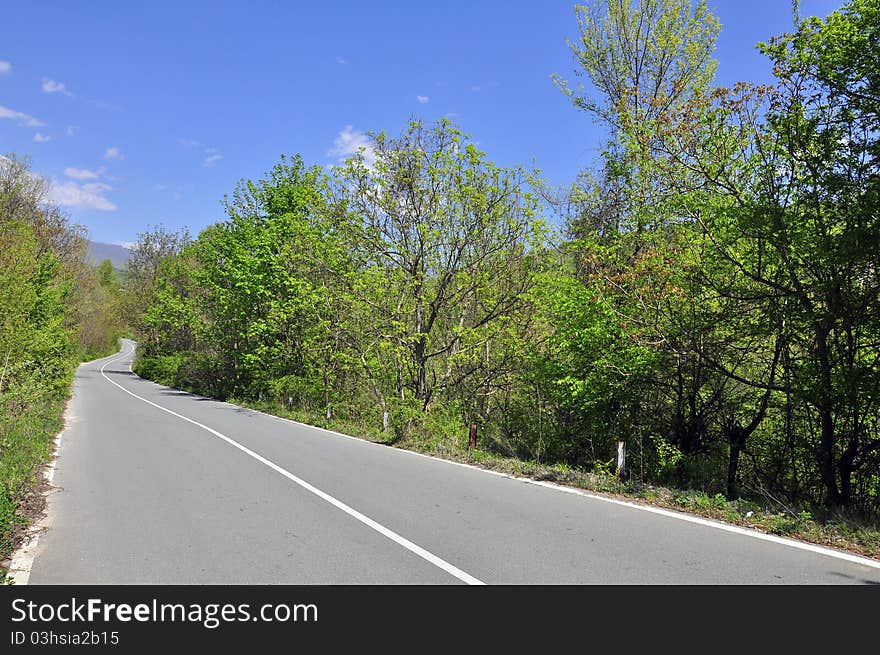 Curved road