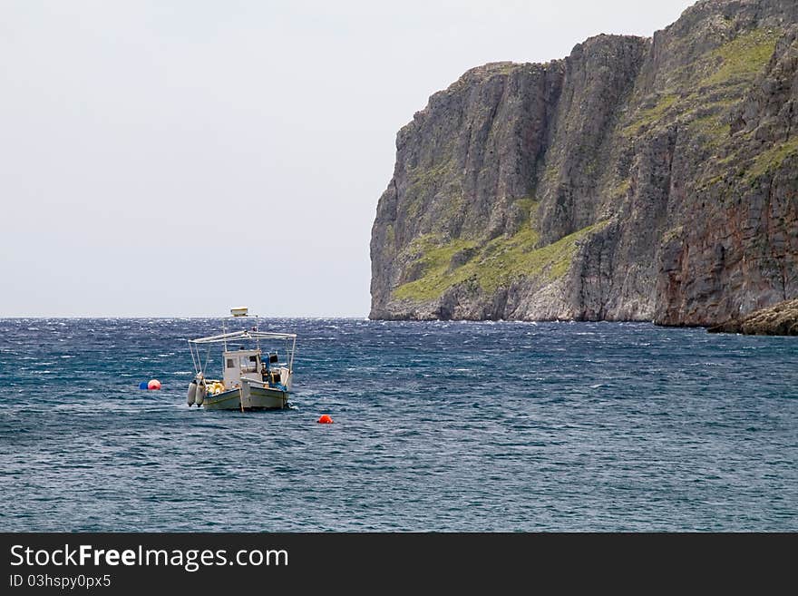 Boat and Cliffs