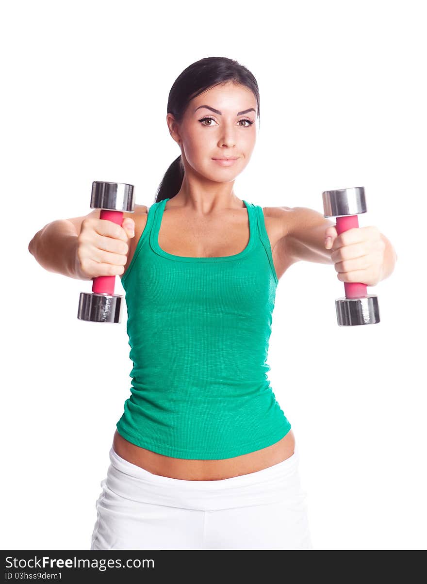 Woman With Dumbbells