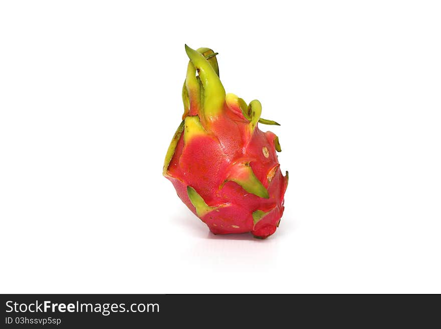 Dragon fruit on white background