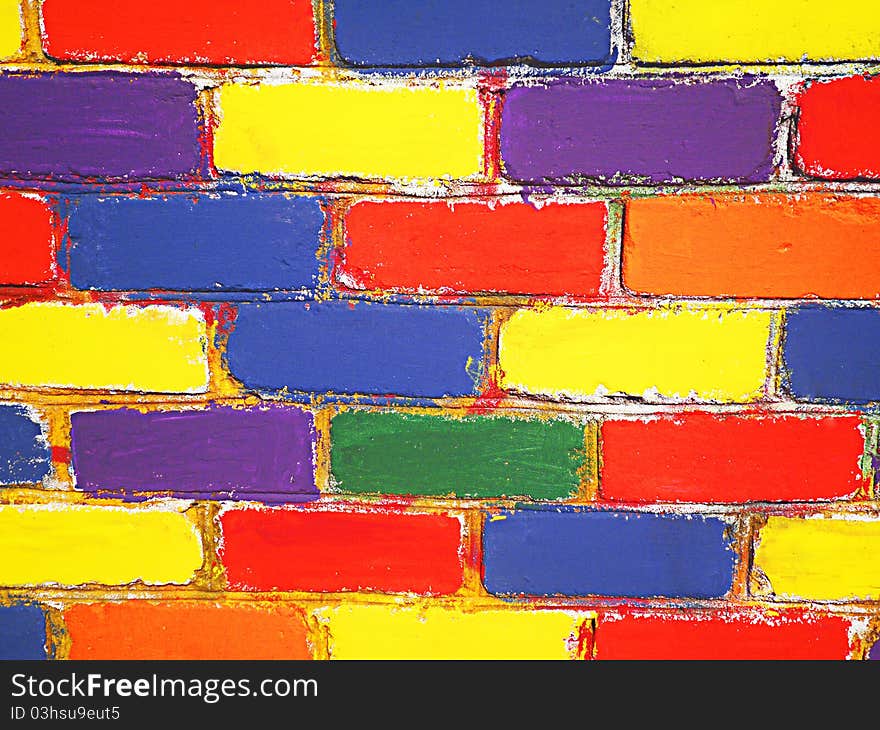 Brick wall painted children. We make the world a brighter place