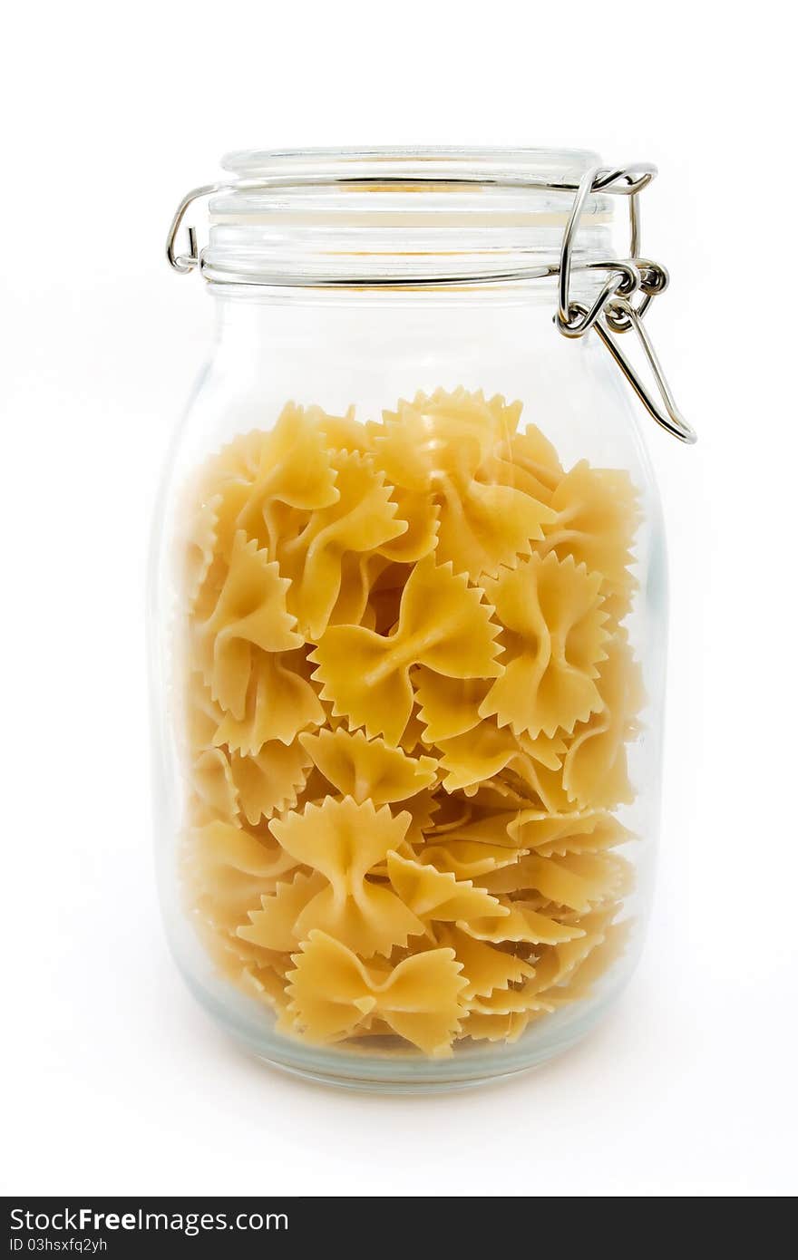 Jar of pasta wover white