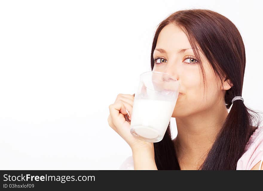 Girl Drinking Milk