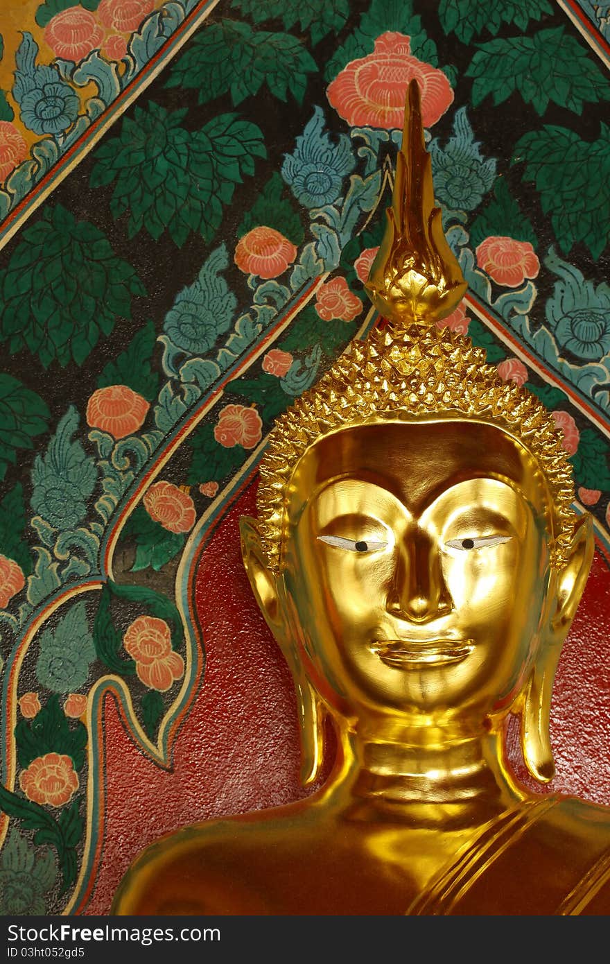 Gold Face of Lord Buddha