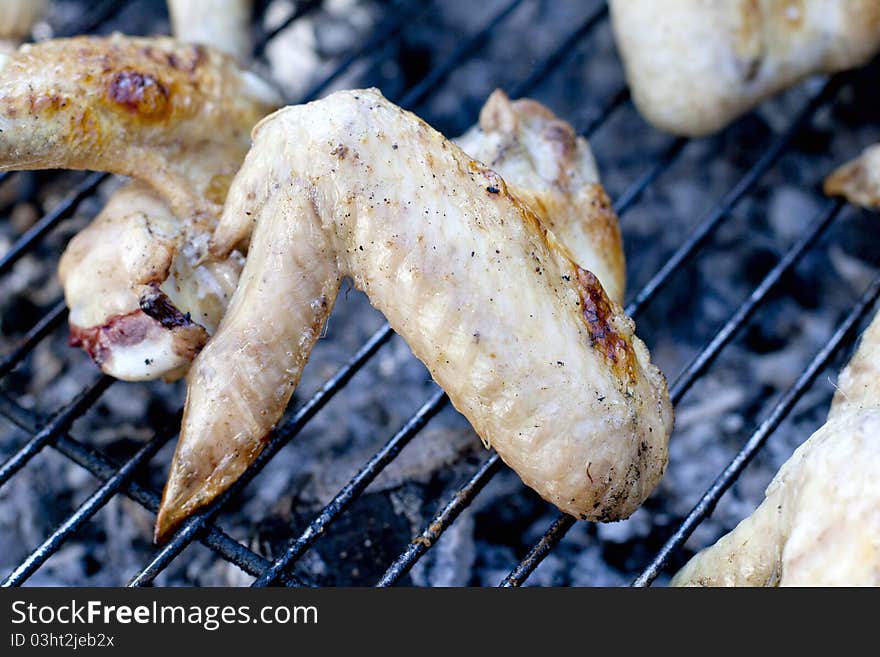 Chicken wings on Barbekyu