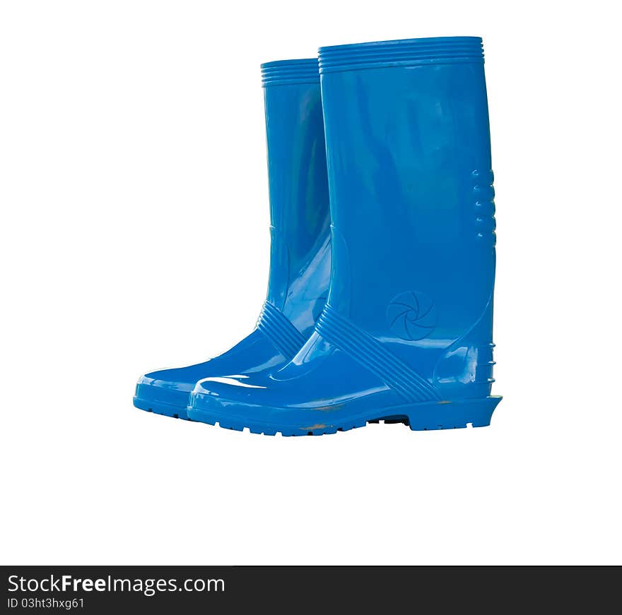 Rubber boots isolated on white