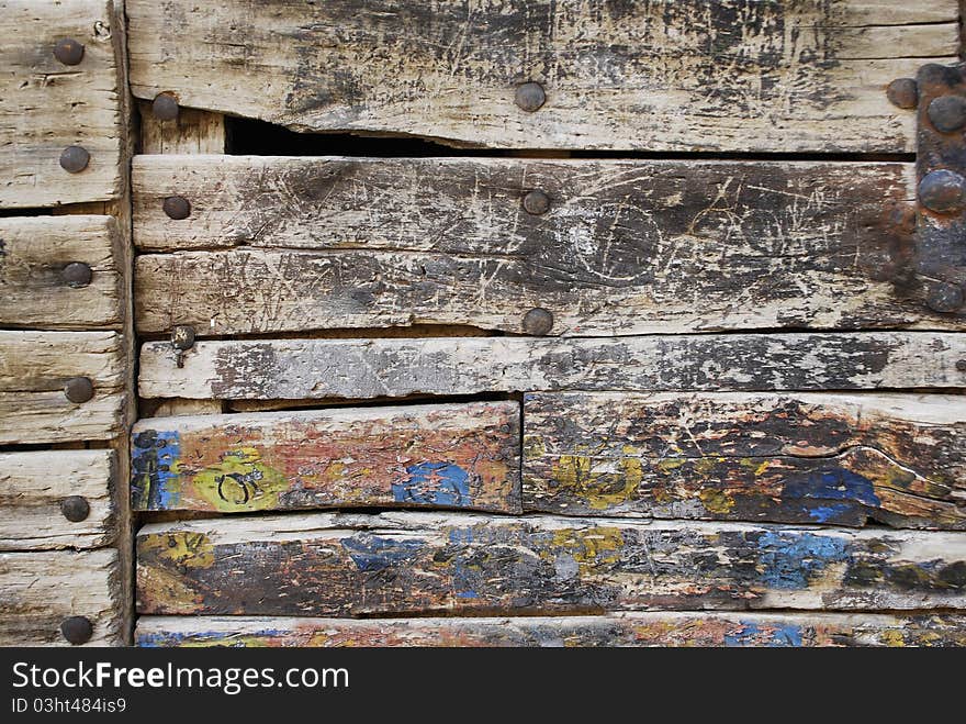 Old painted wood plank background. Old painted wood plank background