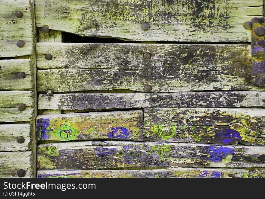 Old painted wood plank background. Old painted wood plank background