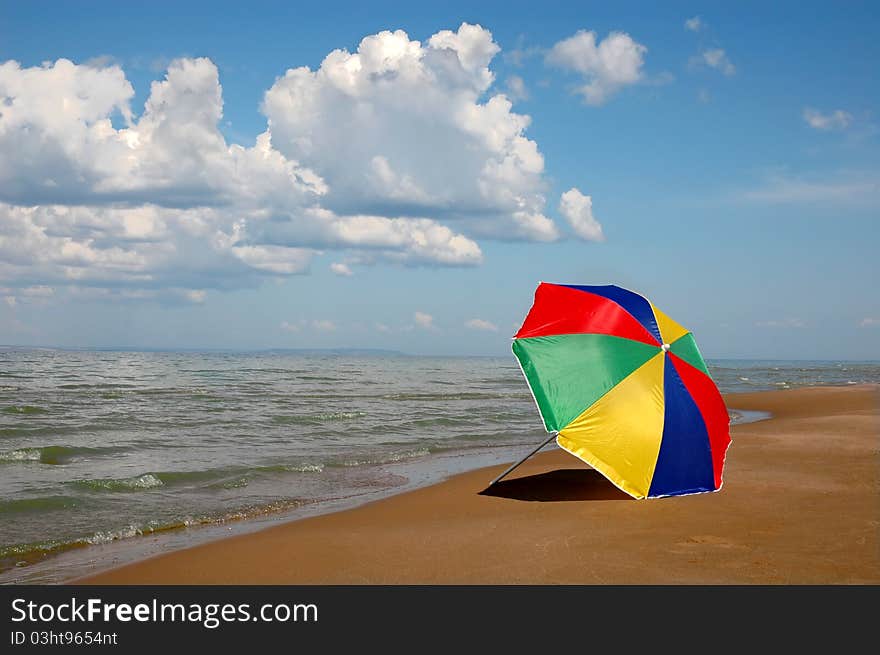 Umbrella on seaside