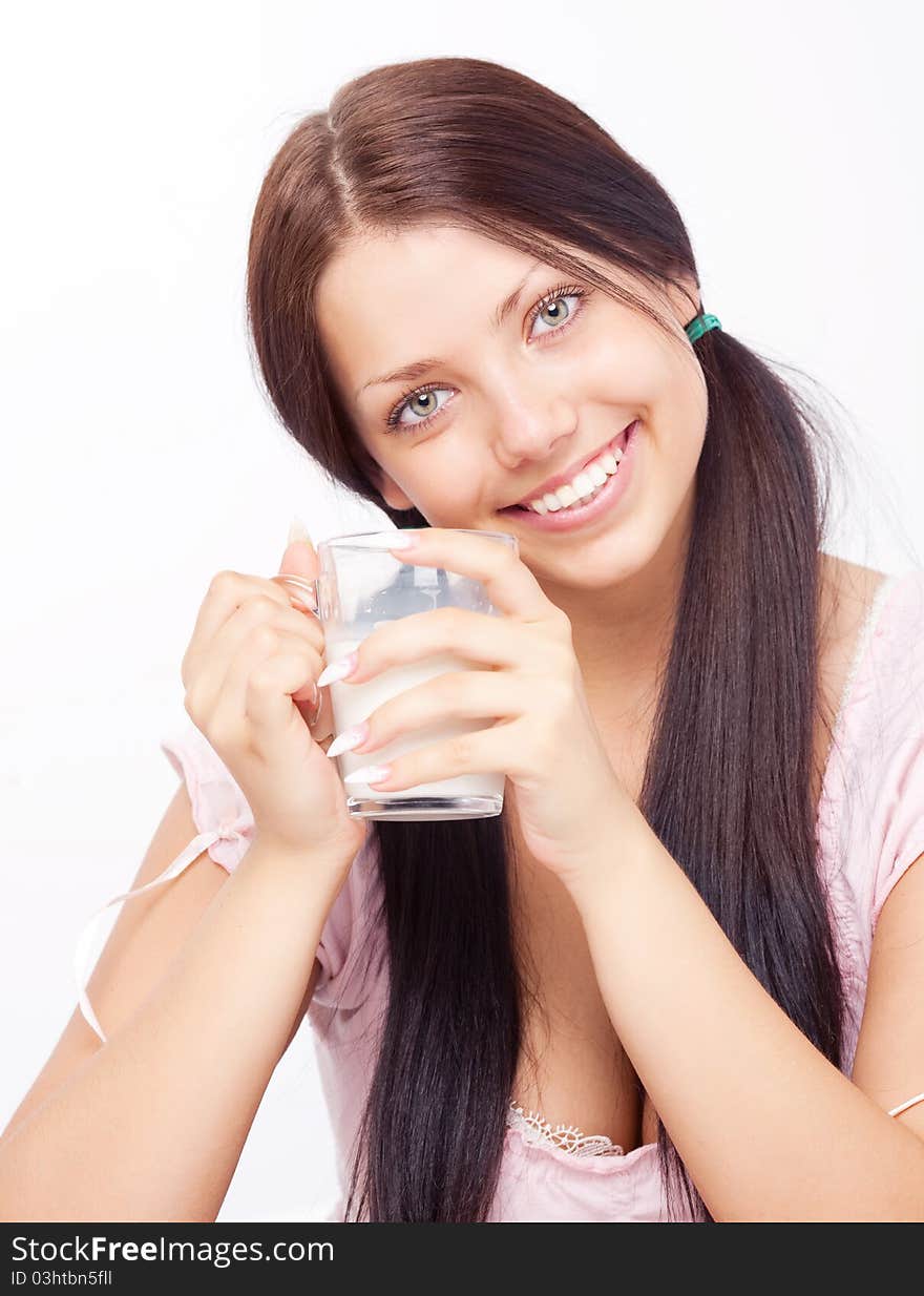 Girl Drinking Milk