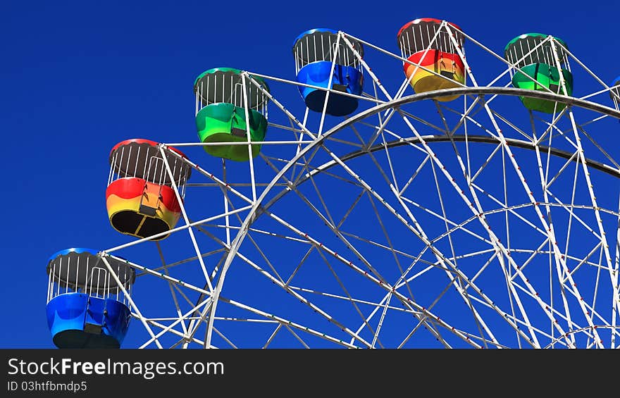 A colorful Ferris wheel in Luna Park, Sydney