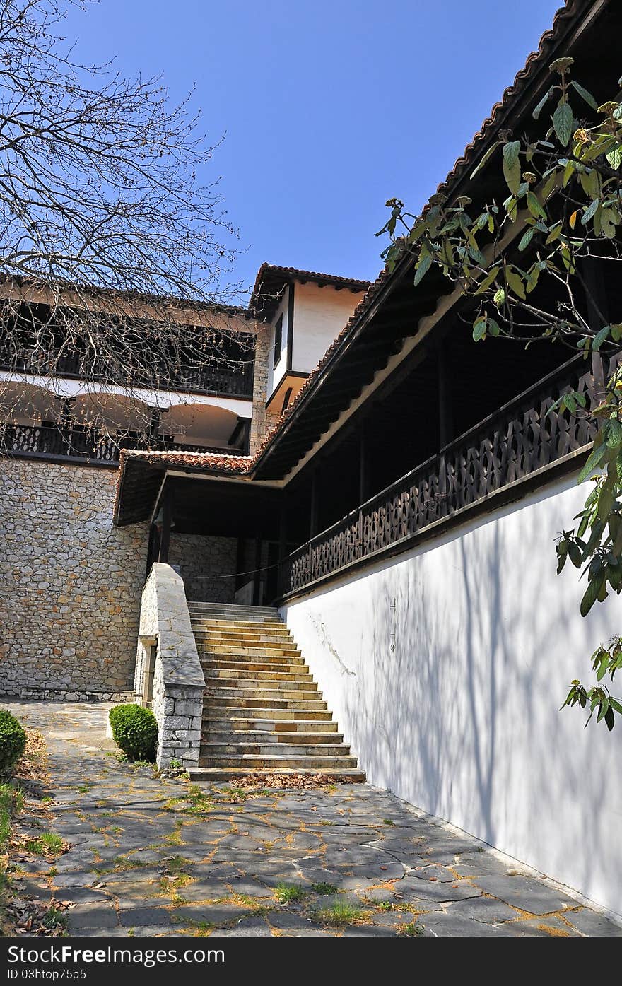 Gorno voden monastery detail near assenovgrad in bulgaria