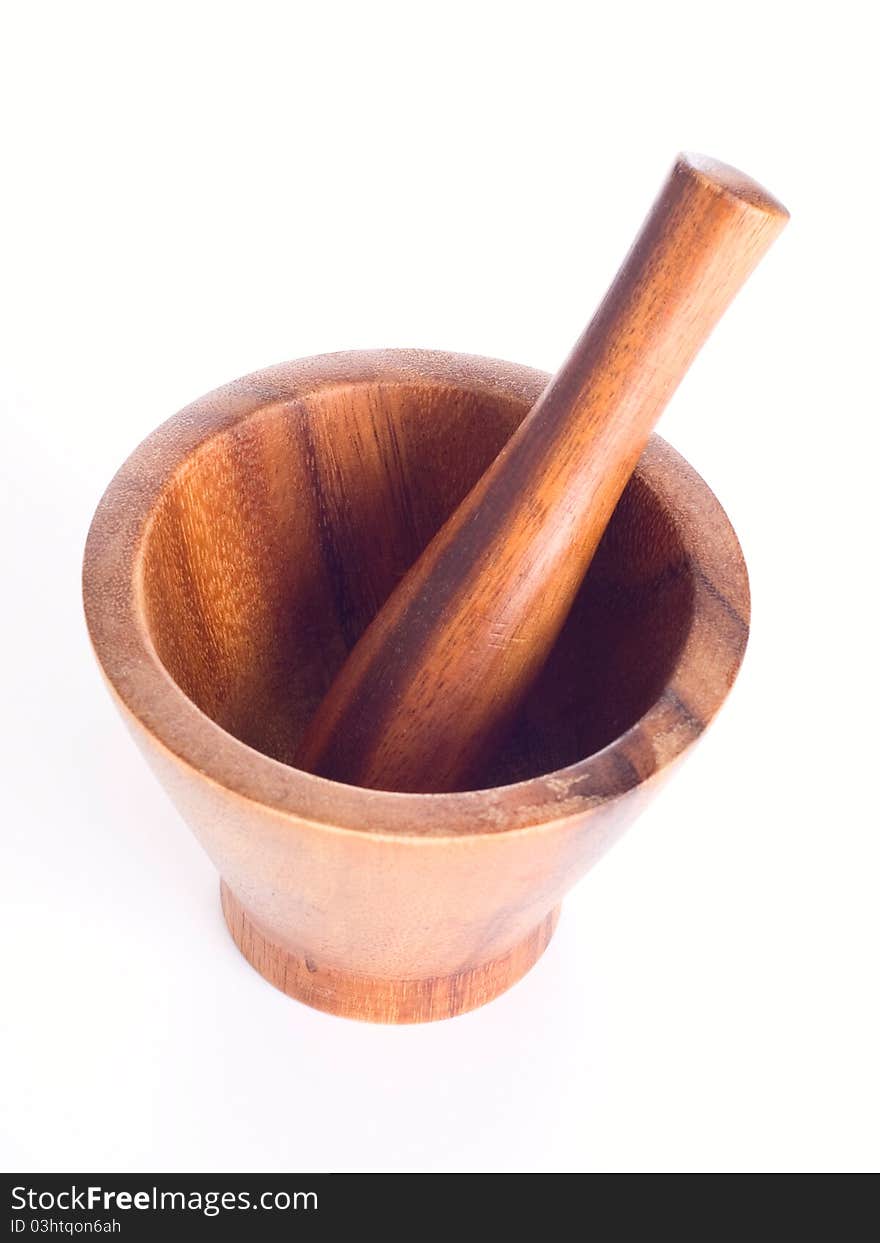 Wooden pounder and pestle