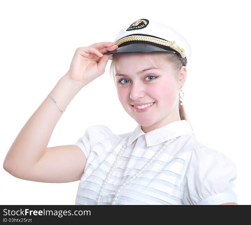 Beautiful Girl In The Captain S Cap