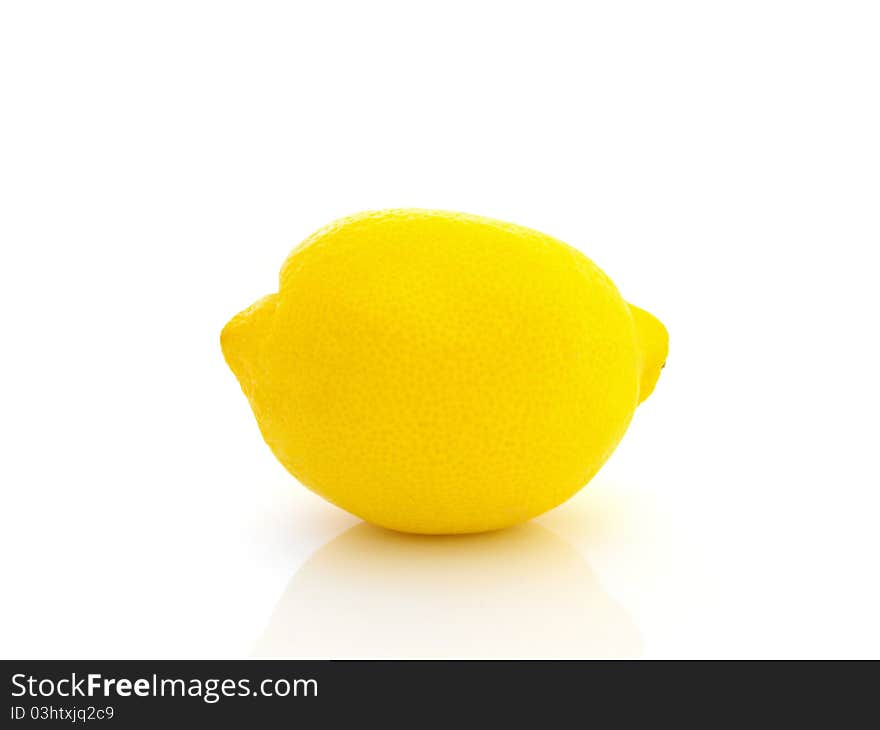 A lemon isolated on a white background.