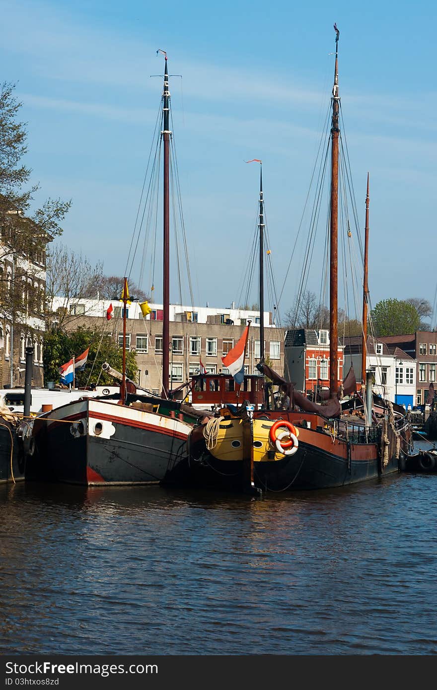 Old Ships In Gouda, Netherlands