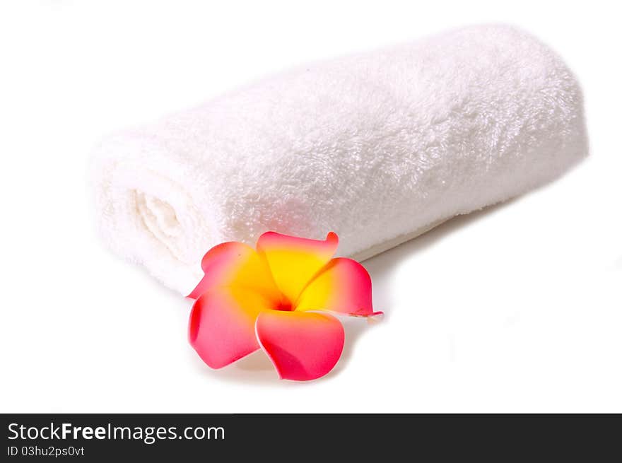 A Plumeria And A White Towel