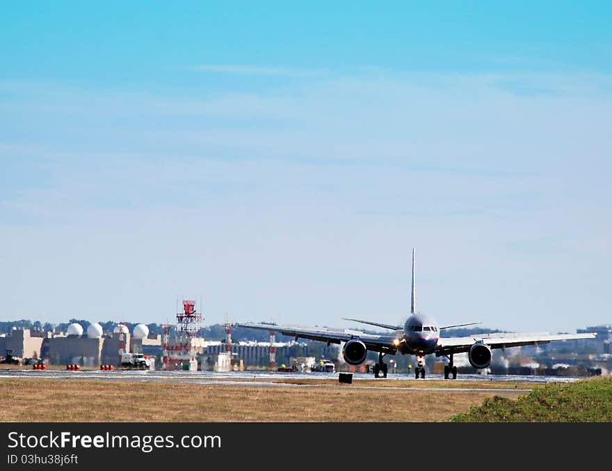 Plane Preparing for Departure