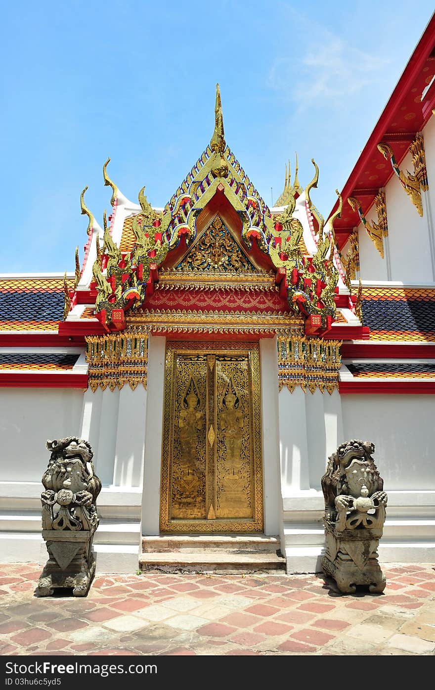 Door at Wat Pho Temple,thailand