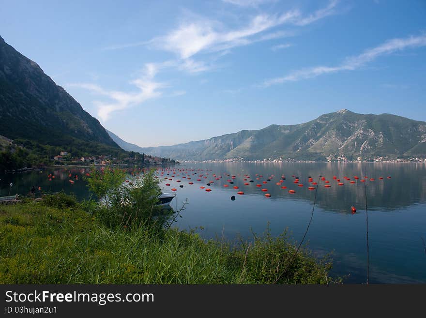 Scenic bay in Montenegro, Europe