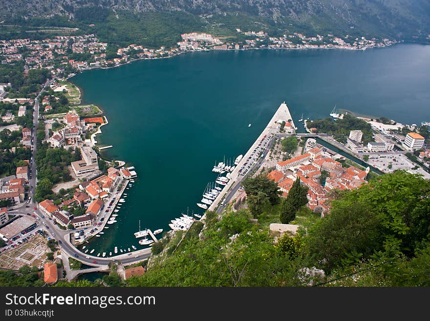 The town of Kotor, Montenegro, Europe. The town of Kotor, Montenegro, Europe