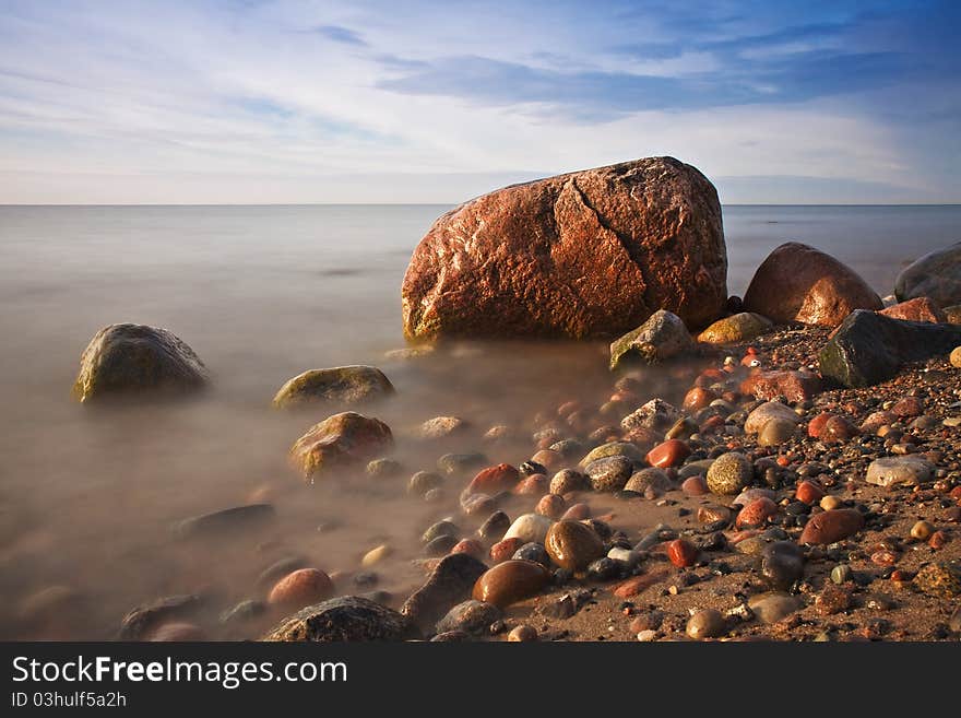 On shore of the Baltic Sea.