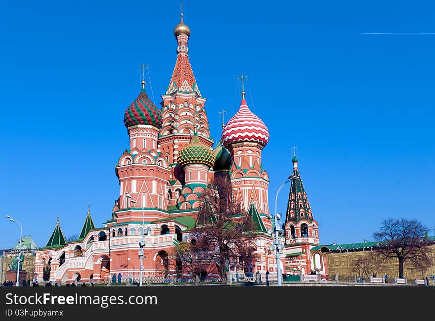 Red Square and Saint Basil's Cathedral (Pokrovskiy Cathedral) (1561), Moscow, Russia