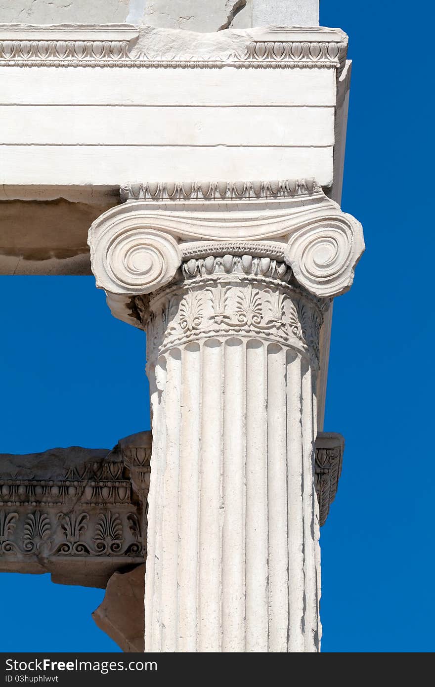 Ionic column of Erechteion, Acropolis, Athens, Greece