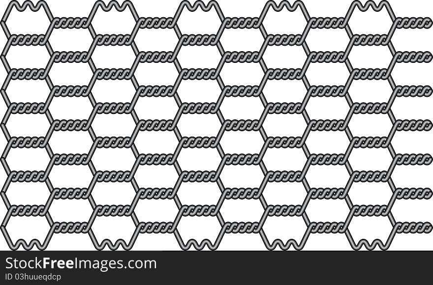 Drawn woven steel wire background