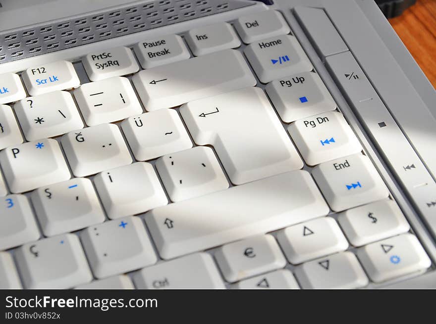 Close-up detail of a laptop. Close-up detail of a laptop