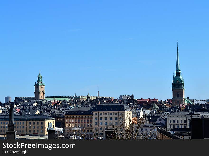 View of the Old Town in Stockholm