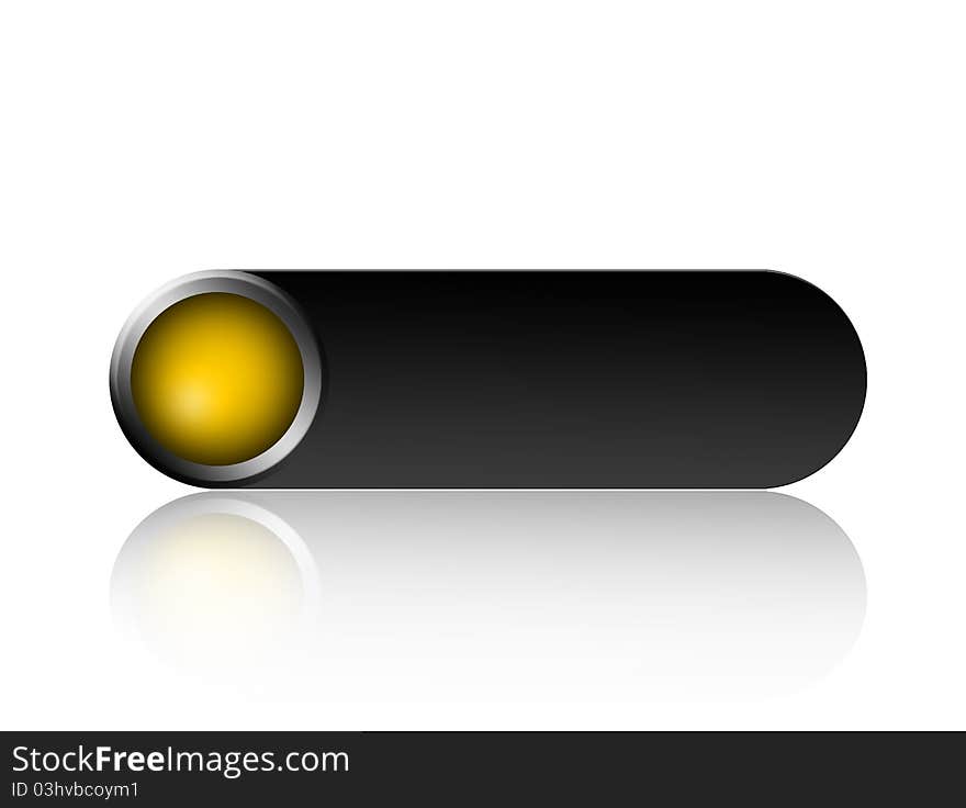 Black and yellow web template over white background