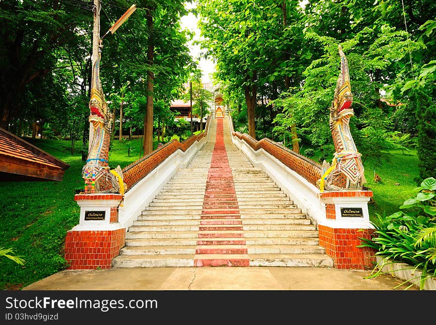 Step of Naga in Phrae, Thailand.