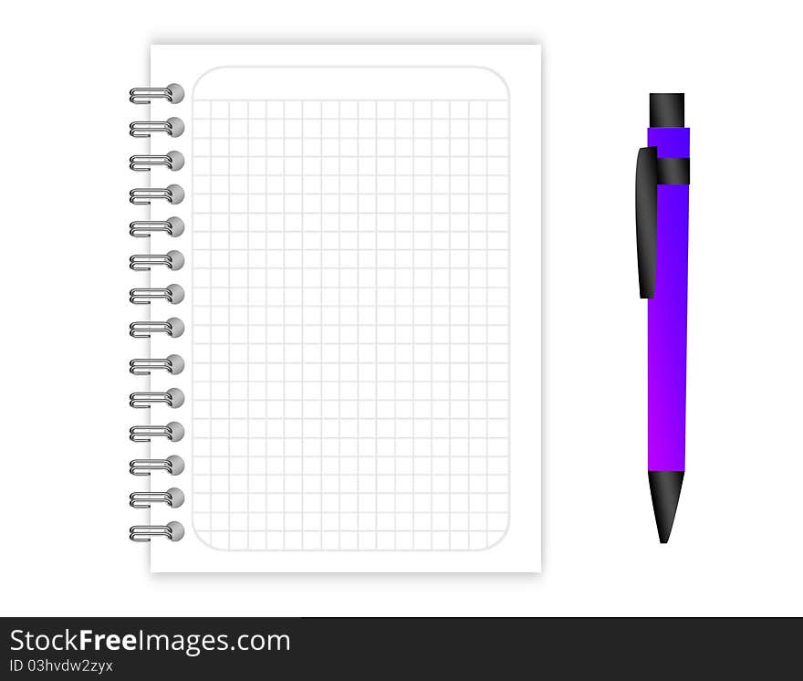 Binder Rings Grid With Pen