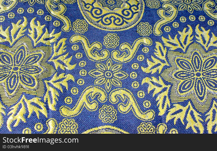 Vintage traditional Thai handmade fabric texture background