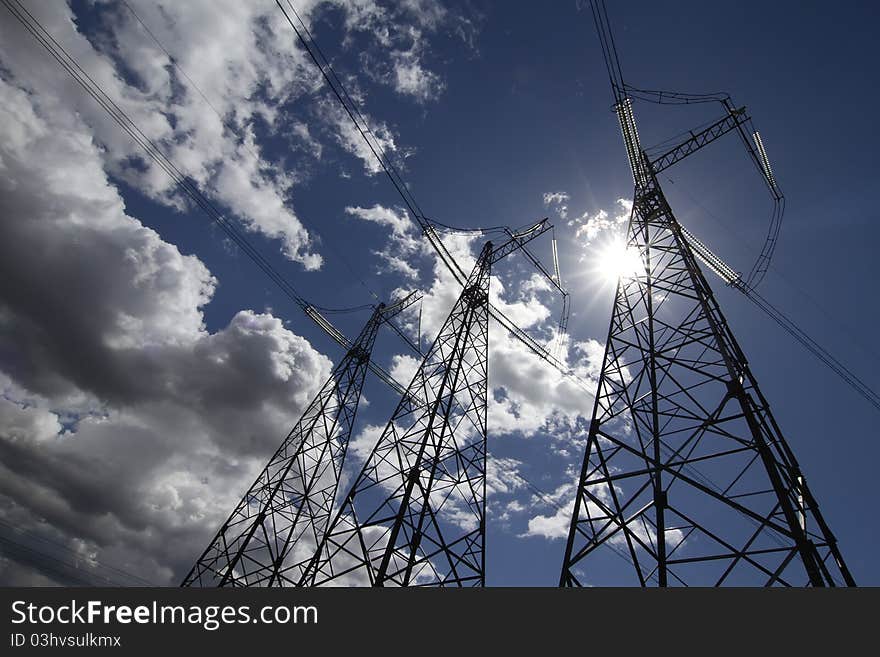 High Voltage Power Pylons.