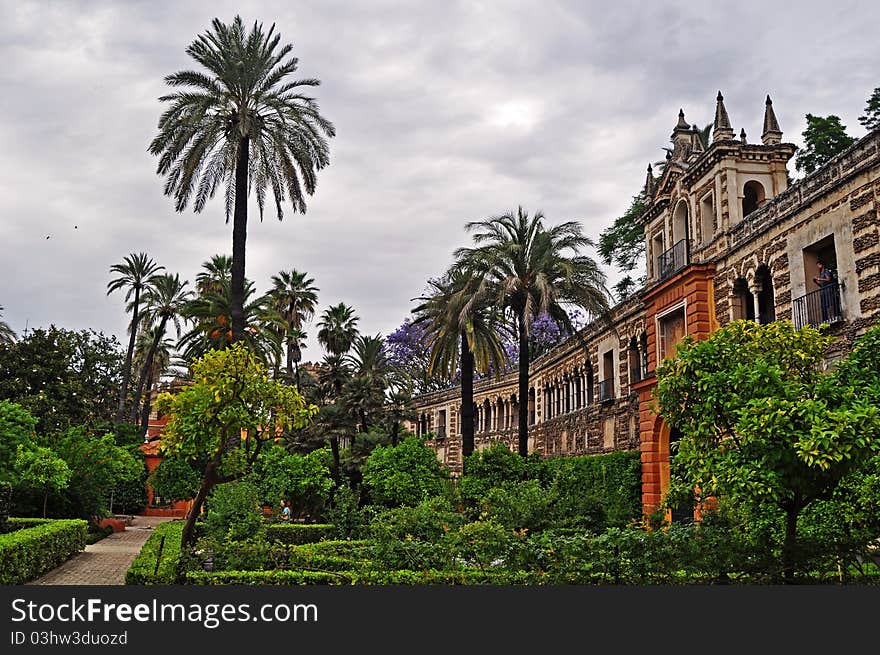 The wonderful gardens of the Alcazar in Seville